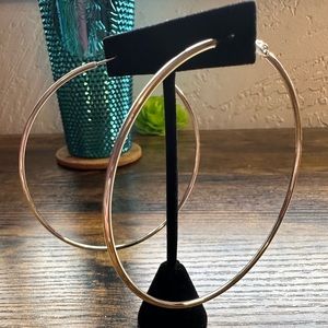 810. .925 Sterling Silver Women's 80MM Round Big 3” Hoop Earrings